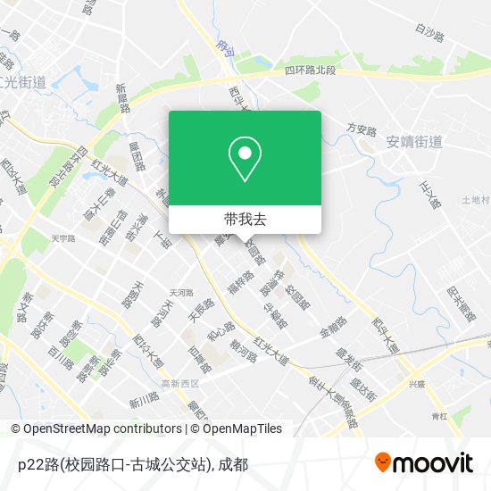 p22路(校园路口-古城公交站)地图