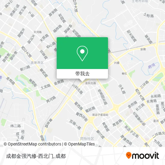 成都金强汽修-西北门地图