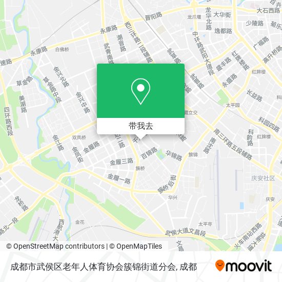 成都市武侯区老年人体育协会簇锦街道分会地图