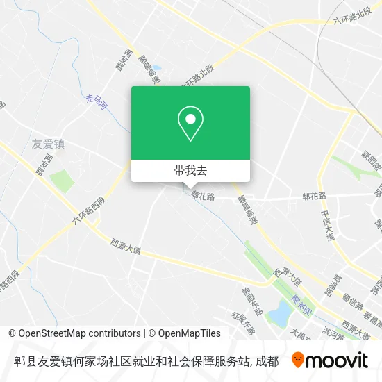 郫县友爱镇何家场社区就业和社会保障服务站地图