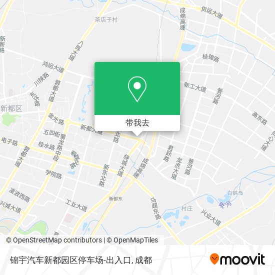 锦宇汽车新都园区停车场-出入口地图