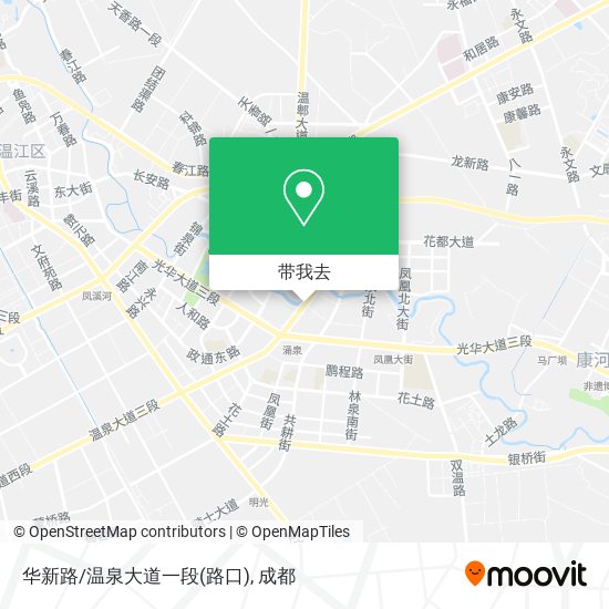 华新路/温泉大道一段(路口)地图