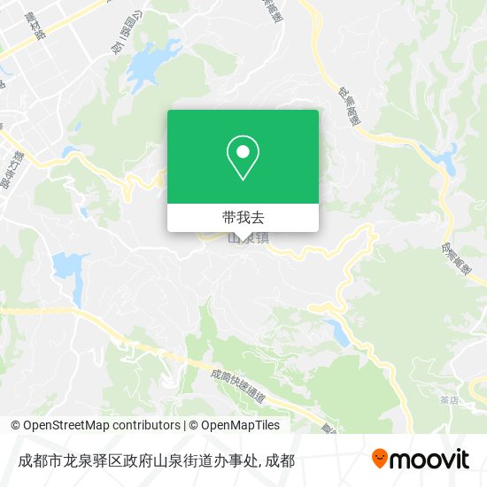 成都市龙泉驿区政府山泉街道办事处地图
