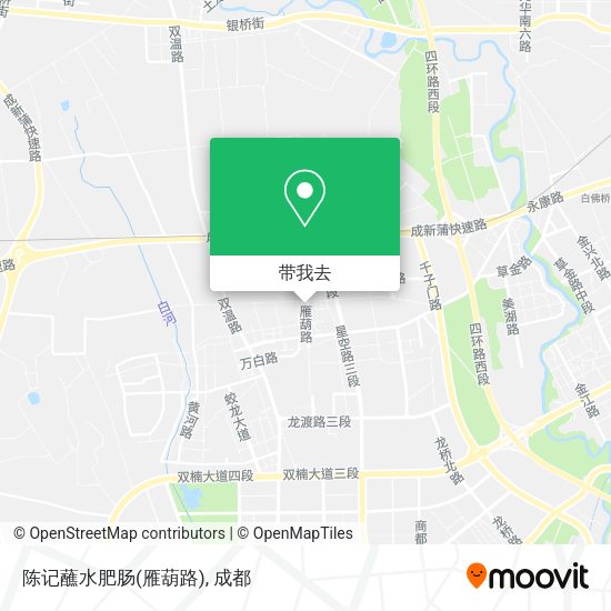 陈记蘸水肥肠(雁葫路)地图