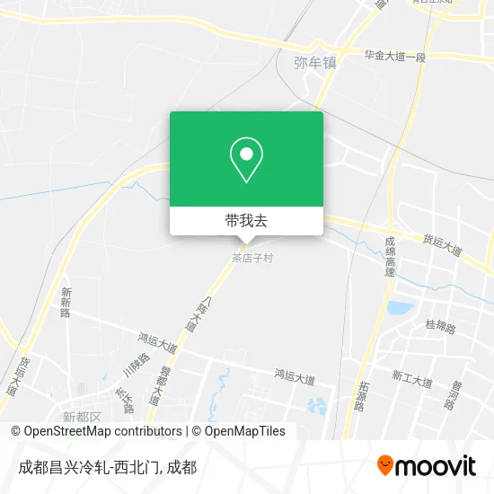 成都昌兴冷轧-西北门地图