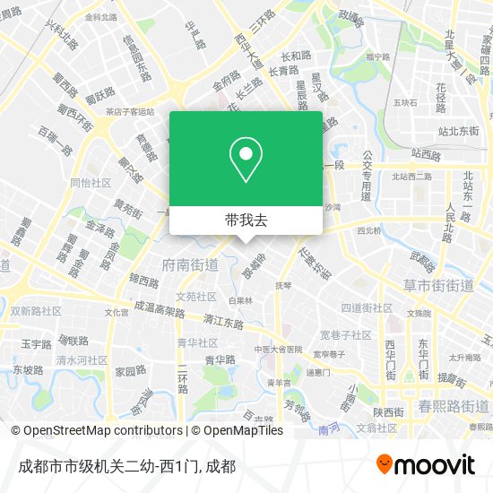 成都市市级机关二幼-西1门地图