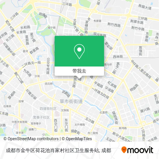 成都市金牛区荷花池肖家村社区卫生服务站地图