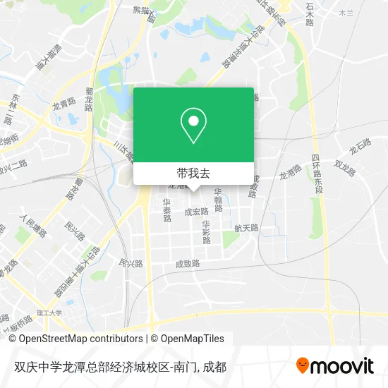双庆中学龙潭总部经济城校区-南门地图