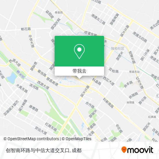 创智南环路与中信大道交叉口地图