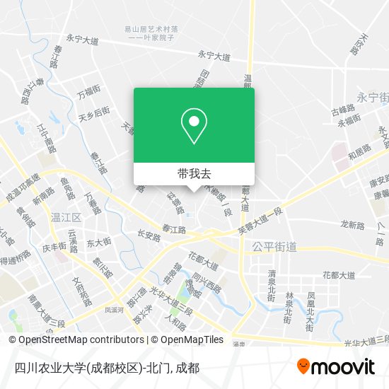 四川农业大学(成都校区)-北门地图