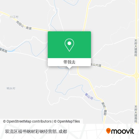 双流区福书钢材彩钢经营部地图