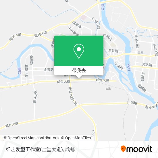 纤艺发型工作室(金堂大道)地图