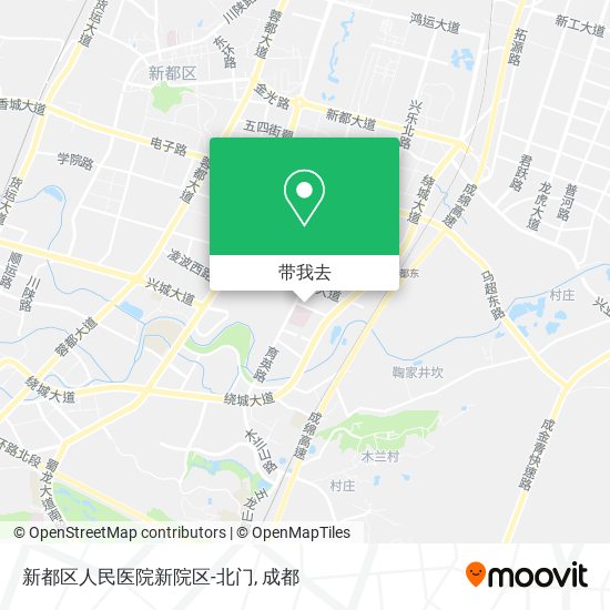 新都区人民医院新院区-北门地图