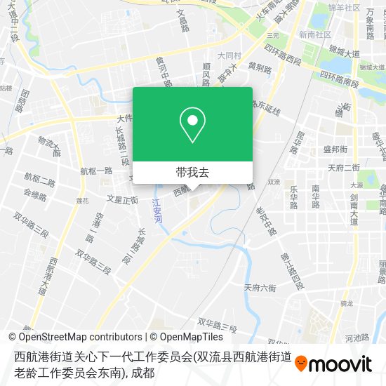 西航港街道关心下一代工作委员会(双流县西航港街道老龄工作委员会东南)地图