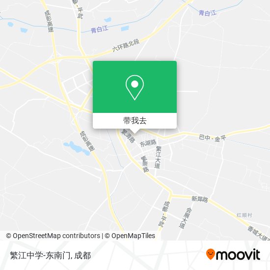繁江中学-东南门地图