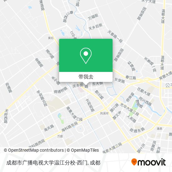 成都市广播电视大学温江分校-西门地图