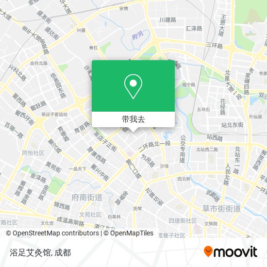 浴足艾灸馆地图
