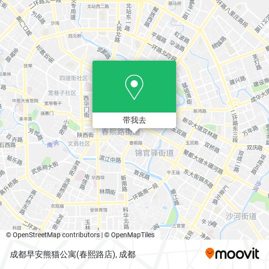 成都早安熊猫公寓(春熙路店)地图