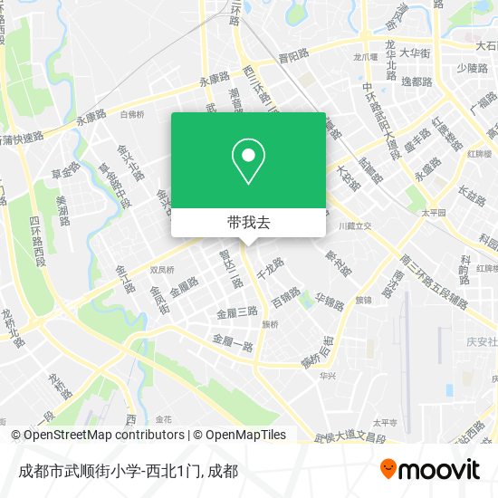 成都市武顺街小学-西北1门地图