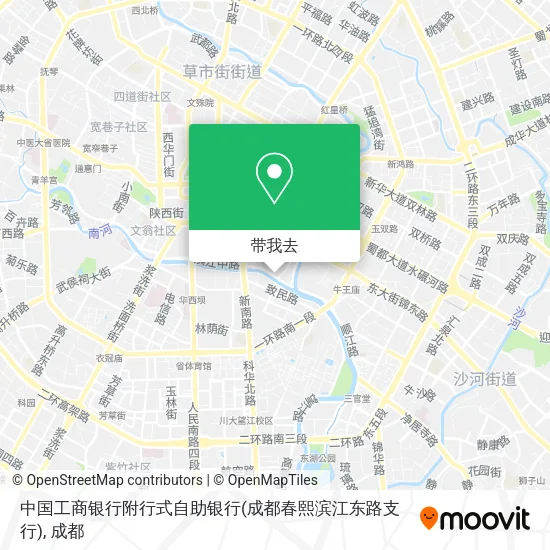 中国工商银行附行式自助银行(成都春熙滨江东路支行)地图