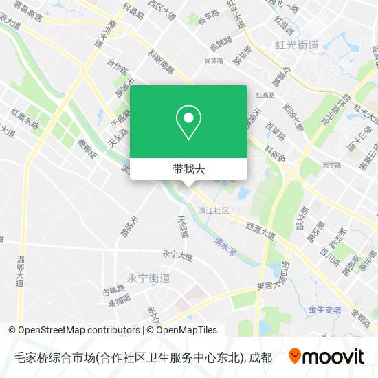 毛家桥综合市场(合作社区卫生服务中心东北)地图