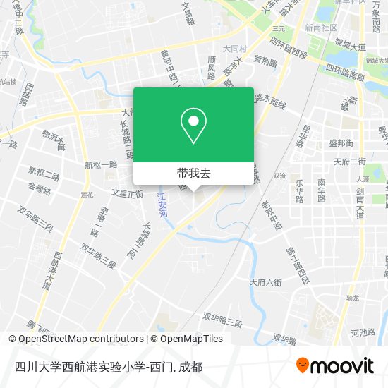 四川大学西航港实验小学-西门地图