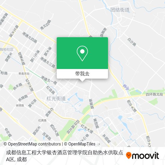 成都信息工程大学银杏酒店管理学院自助热水供取点A区地图