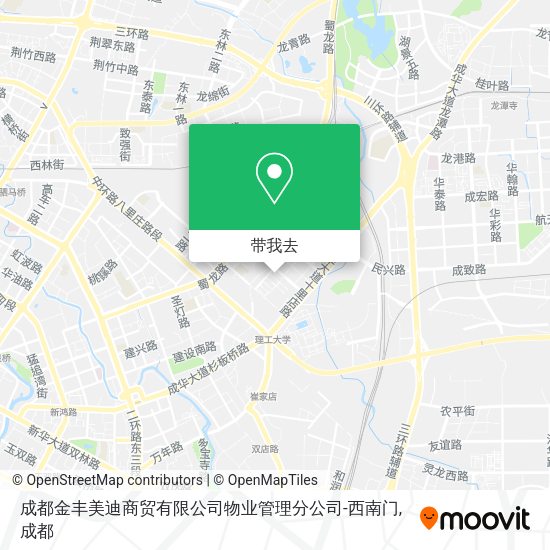 成都金丰美迪商贸有限公司物业管理分公司-西南门地图