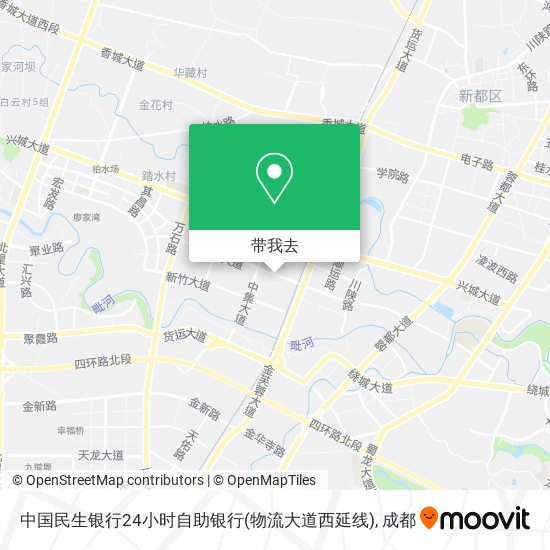 中国民生银行24小时自助银行(物流大道西延线)地图