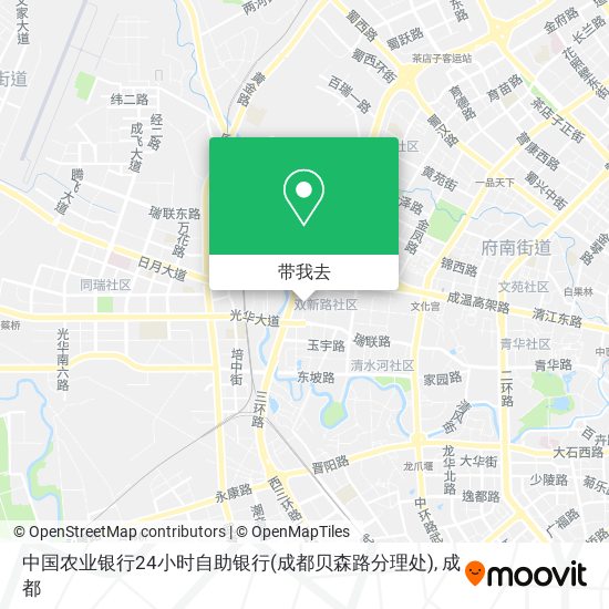 中国农业银行24小时自助银行(成都贝森路分理处)地图