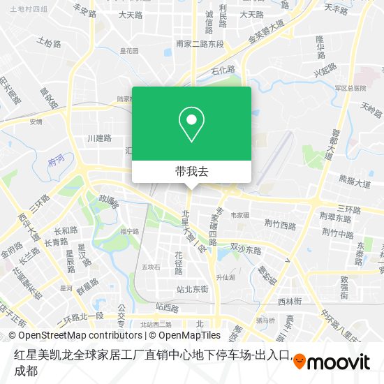 红星美凯龙全球家居工厂直销中心地下停车场-出入口地图