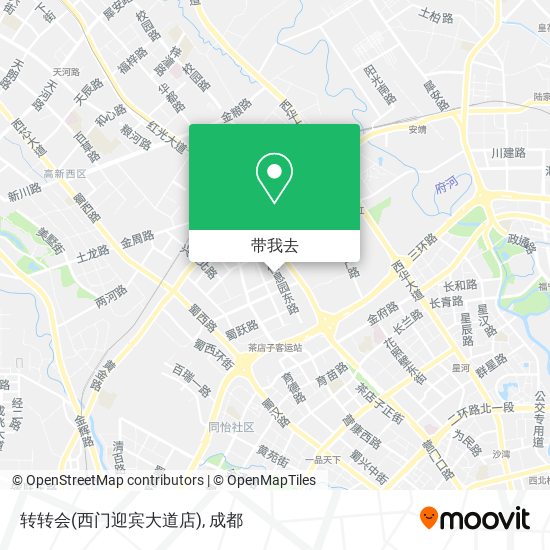 转转会(西门迎宾大道店)地图
