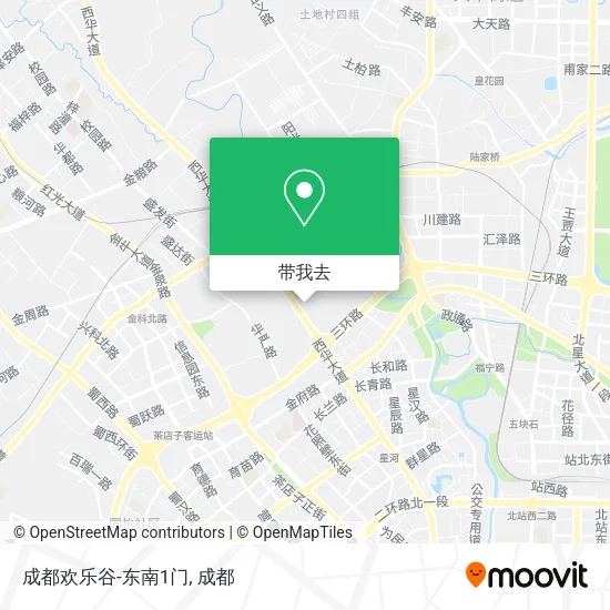 成都欢乐谷-东南1门地图