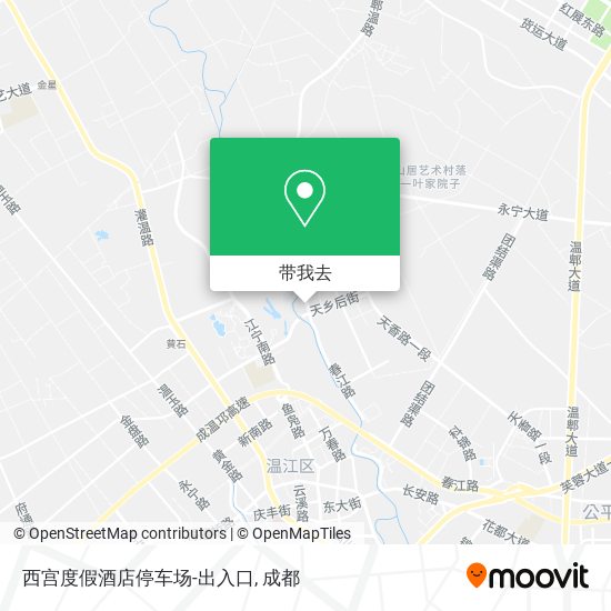 西宫度假酒店停车场-出入口地图