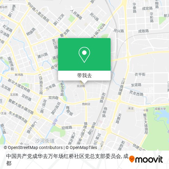中国共产党成华去万年场红桥社区党总支部委员会地图
