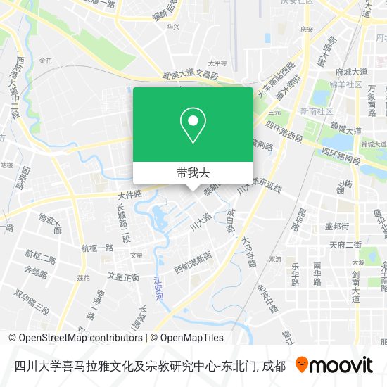 四川大学喜马拉雅文化及宗教研究中心-东北门地图