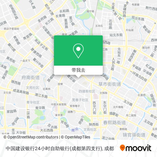 中国建设银行24小时自助银行(成都第四支行)地图