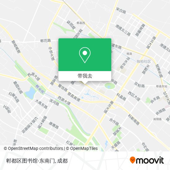 郫都区图书馆-东南门地图
