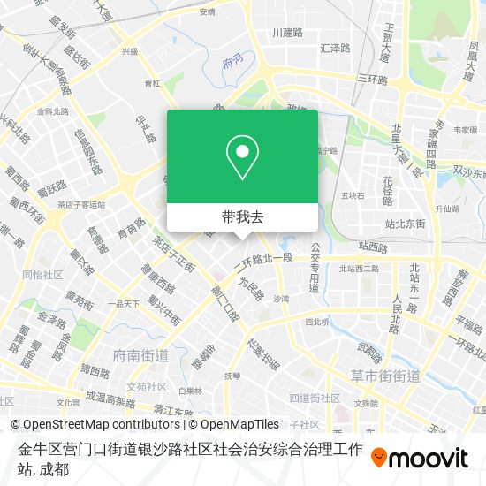 金牛区营门口街道银沙路社区社会治安综合治理工作站地图