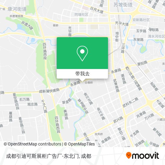 成都引迪可斯展柜广告厂-东北门地图