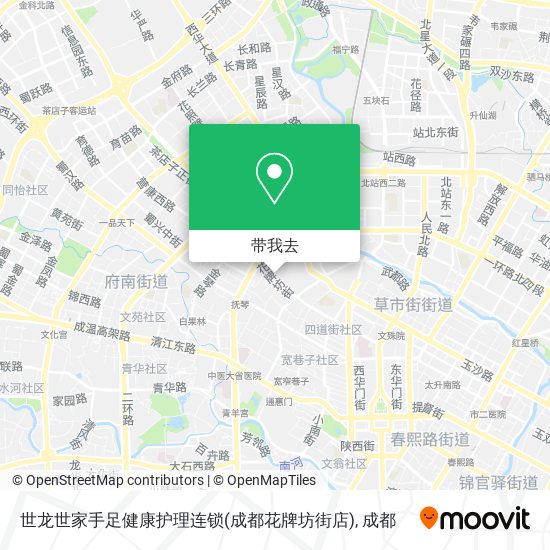 世龙世家手足健康护理连锁(成都花牌坊街店)地图