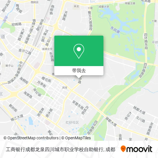 工商银行成都龙泉四川城市职业学校自助银行地图