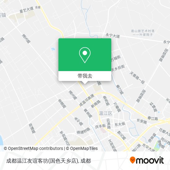 成都温江友谊客坊(国色天乡店)地图