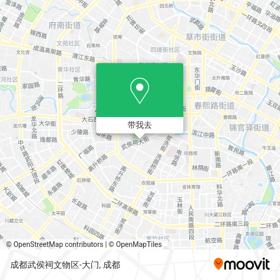 成都武侯祠文物区-大门地图