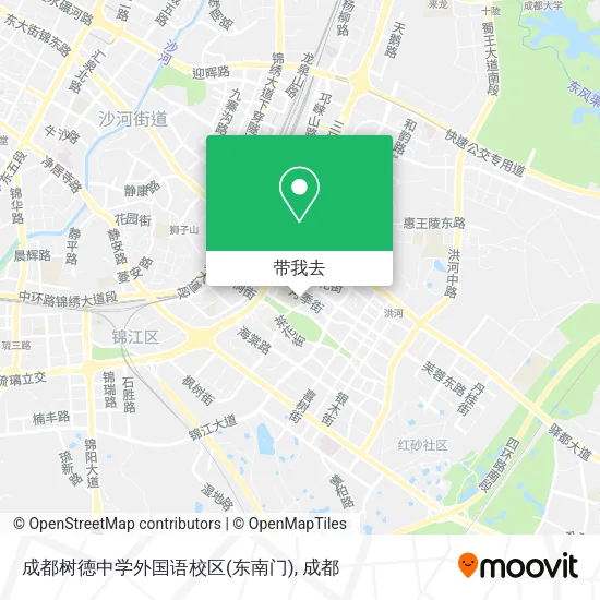 成都树德中学外国语校区(东南门)地图