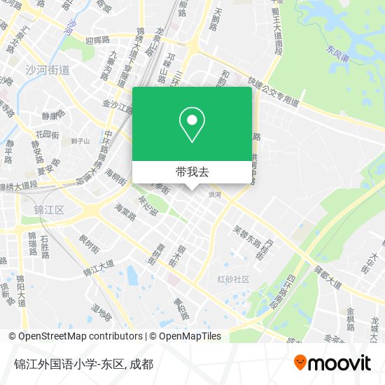 锦江外国语小学-东区地图