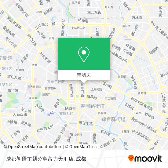 成都初语主题公寓富力天汇店地图