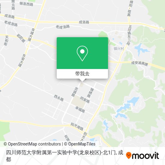 四川师范大学附属第一实验中学(龙泉校区)-北1门地图