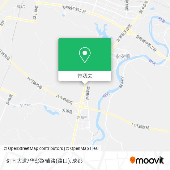 剑南大道/华彭路辅路(路口)地图