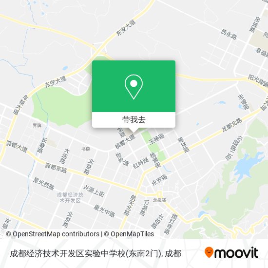 成都经济技术开发区实验中学校(东南2门)地图